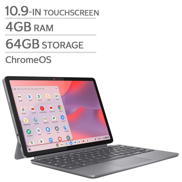 Lenovo Duet 10.9-in 2-in-1 Touchscreen Chromebook Bundle, MediaTek Kompanio 838, 4GB RAM, 64GB Storage Y8232