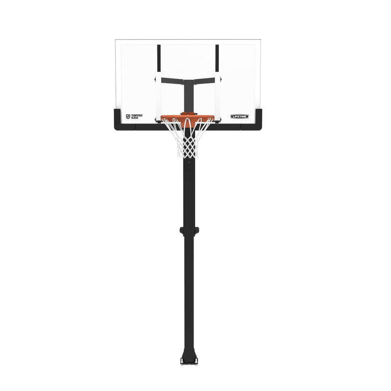 Portable Adjustable In-Ground Mammoth Bolt Down Outdoor Basketball Hoop, 54-in U0537