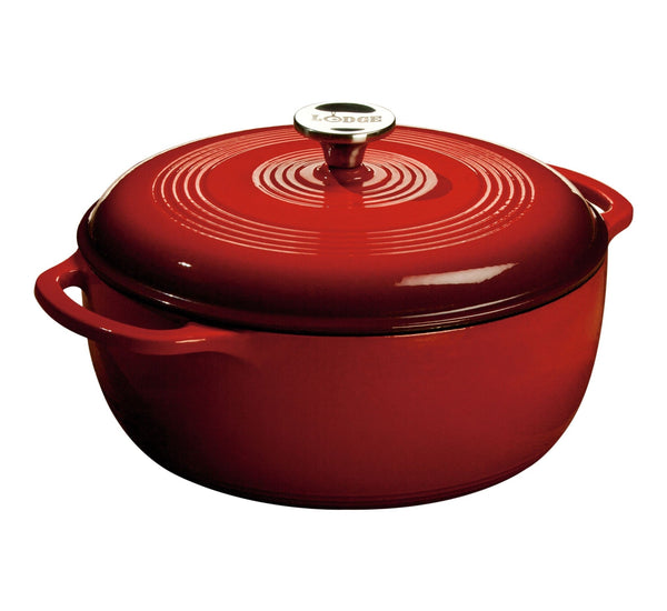 Enamel Cast Iron Dutch Oven, Red, 6-qt K0763