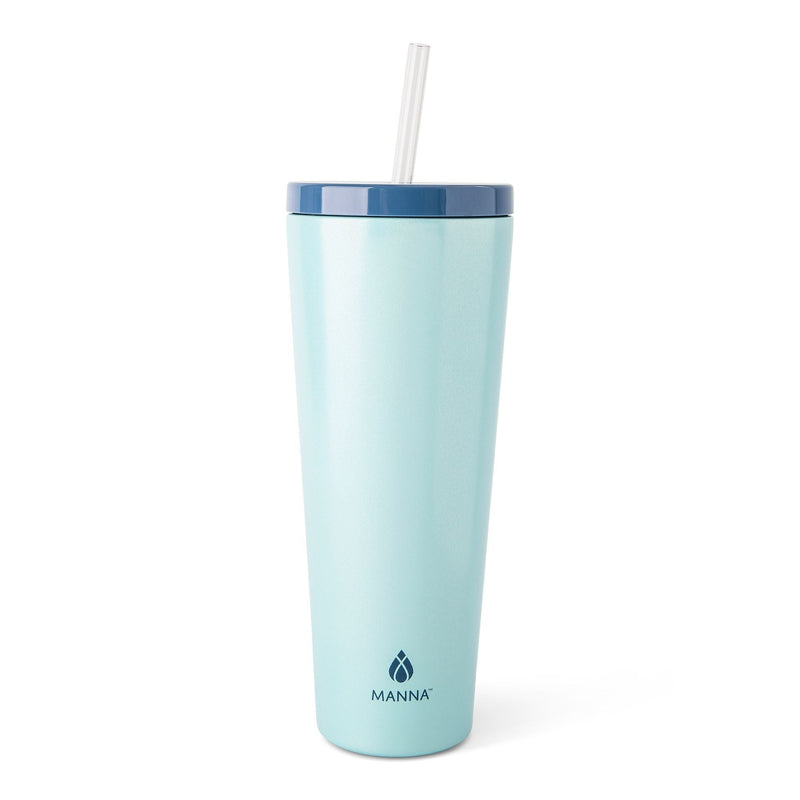 Axel Sparkle Stainless Steel Double Wall Insulated Tumbler, 24-oz, Assorted Colours, with Reusable Straw B8199