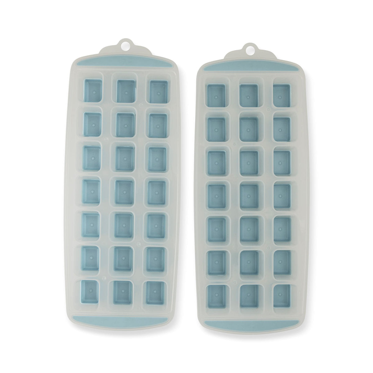 Easy Release Pop-Out Square Ice Cube Trays, Blue, 2-pk, Dishwasher Safe