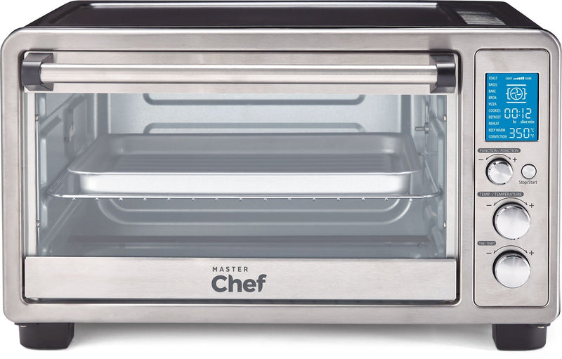 Digital Convection Toaster Oven with 10 Functions, Stainless Steel, 6-Slices L0140