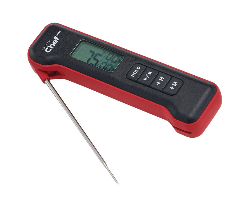 Digital Folding BBQ Food & Meat Thermometer with Stainless Steel Probe Q2701