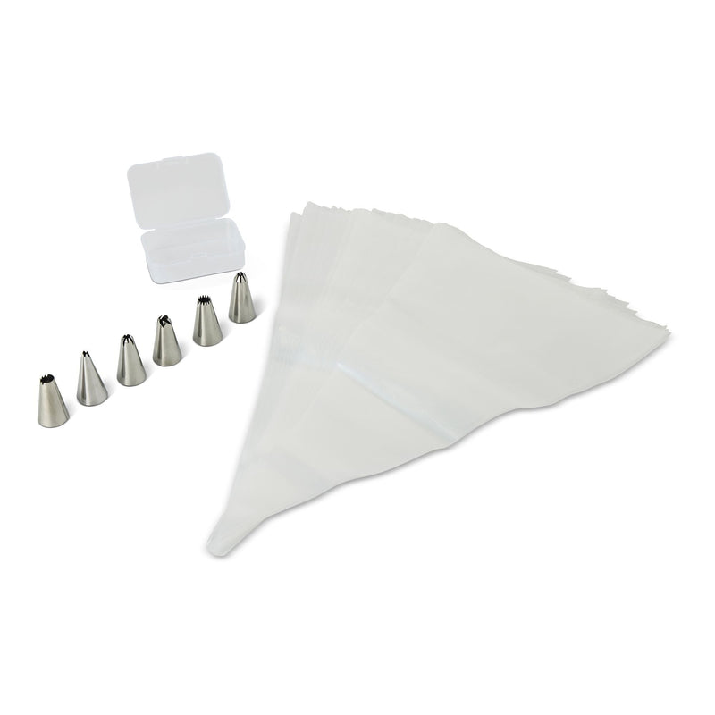 Disposable Piping Bags with 6 Tips, 30-pc F3227