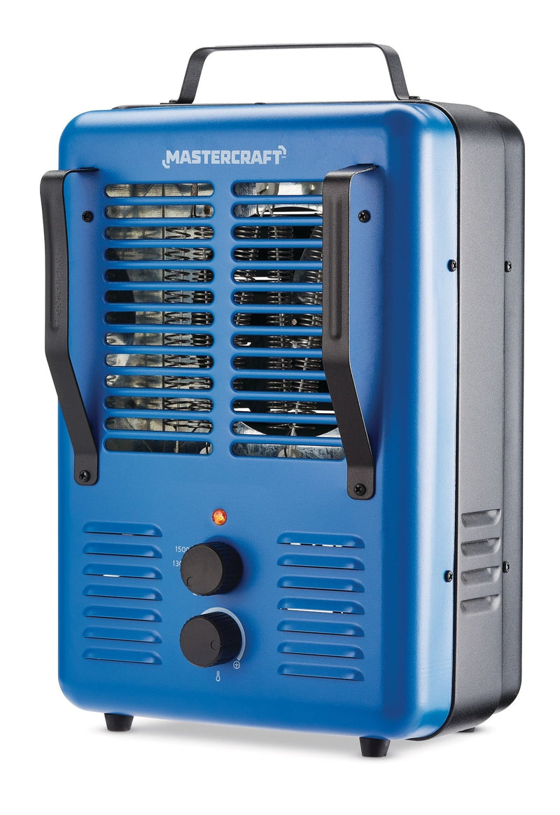 Deluxe Milkhouse Utility Space Heater with Thermostat, 1500W, Blue L0695