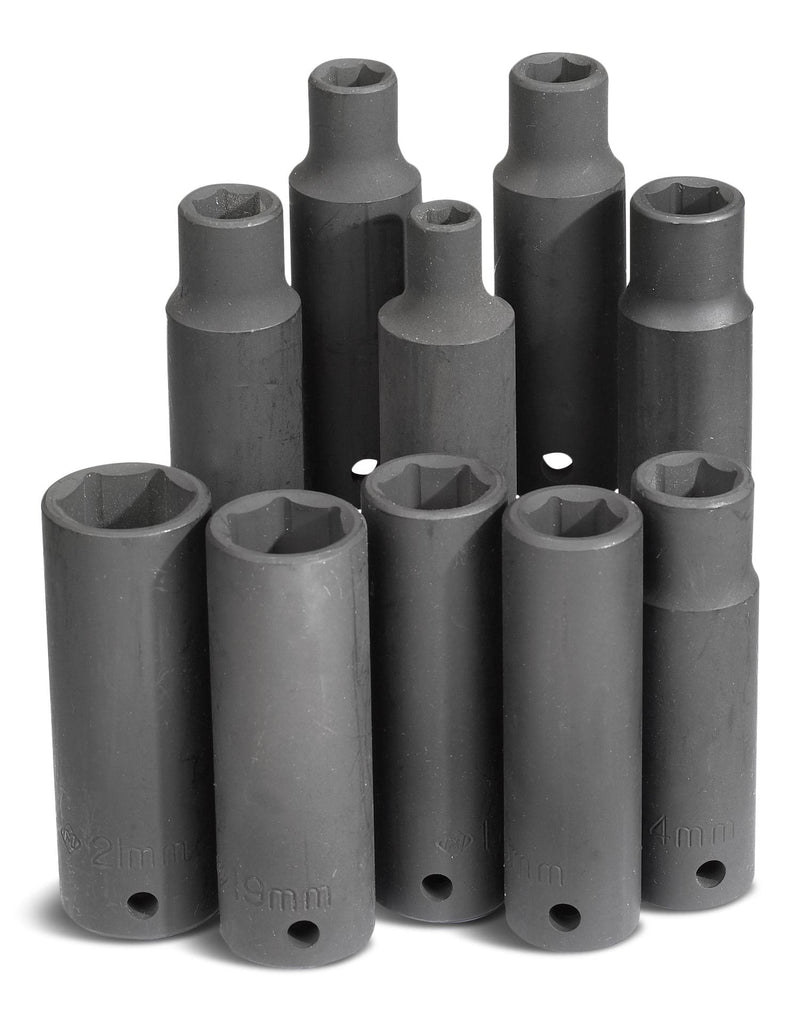 1/2-in Drive Deep Impact Socket Set, Metric, 10-pc M7291