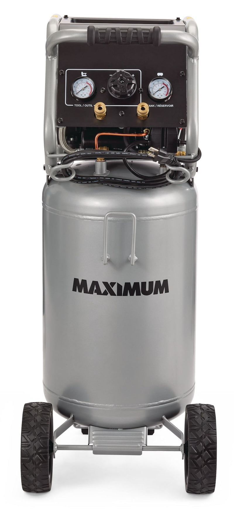 15-Gallon Oil-Free Quiet Portable Vertical Air Compressor with Top Tray P6350