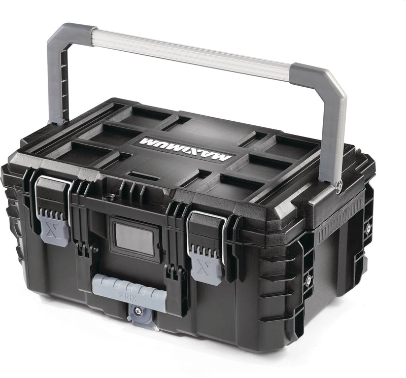 Brix Modular Portable Medium Toolbox/Tool Storage, IP65, 23x16x11-in O462