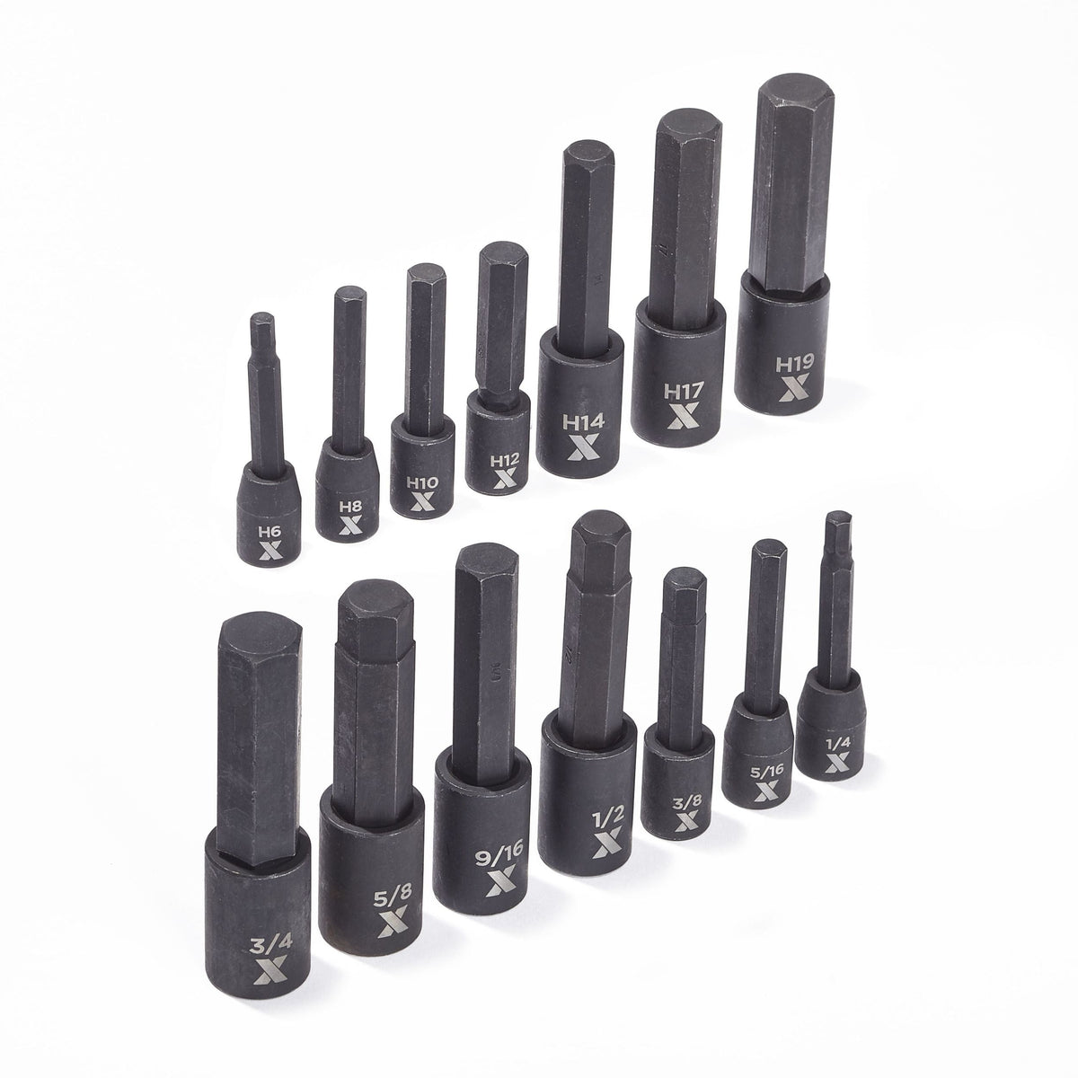 Hex Impact Socket & Bit Socket Set, 14-pc, SAE/Metric