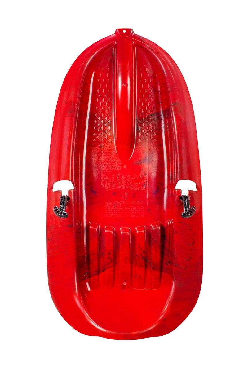 Mega Blitz Kids' 1-Person Plastic Winter Snow Sled/Toboggan with Brakes & Tow Rope T0959