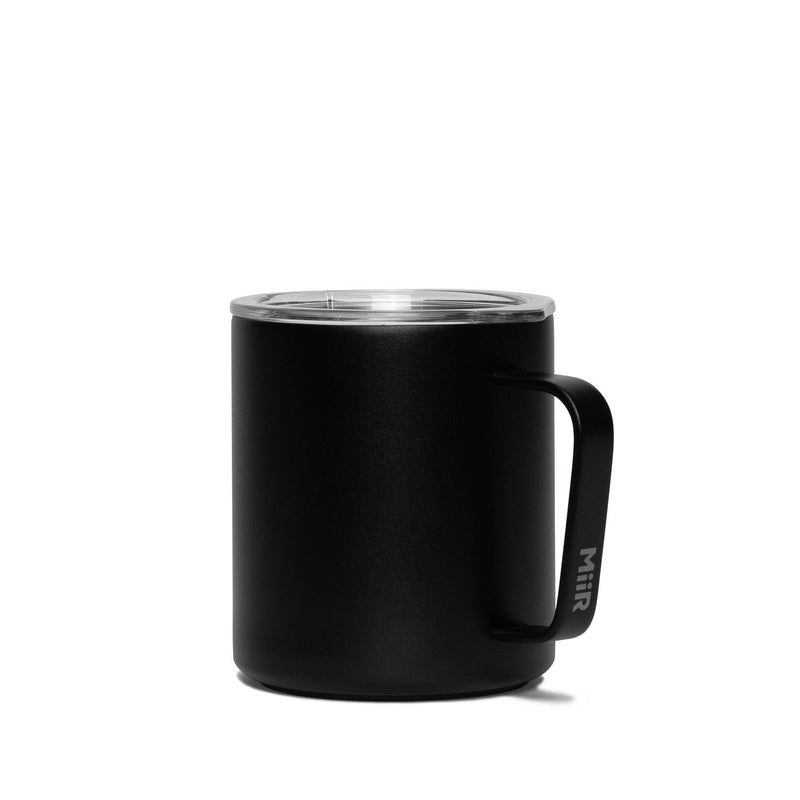 Stainless Steel Insulated Camp Cup with Press-Fit Slide Lid, Black, 12-oz B5261
