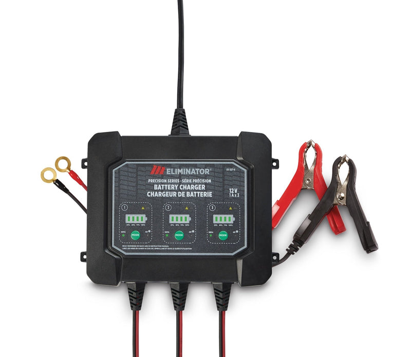 Eliminator Precision Series 3-Bank Smart Battery Charger/Maintainer, 3X1-Amp, 12V R8402