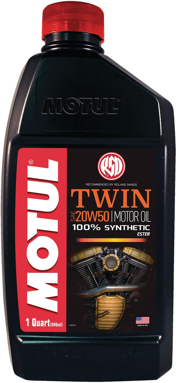 Twin Synthetic Motorcycle Motor Oil 20W50, 946-mL X3014