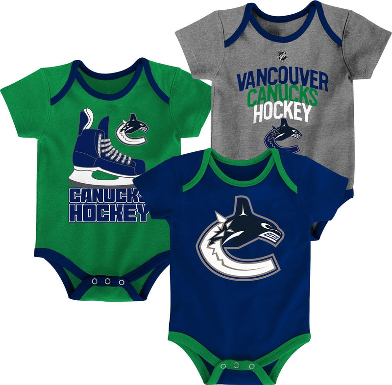 Infant/Baby Bodysuit Onesie, Blue/Green/Grey, 3-pk H8367