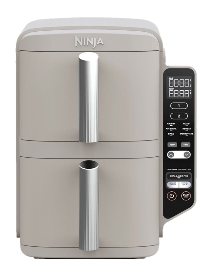 Dual Stacked Space-Saving Air Fryer, Sandstone C1325