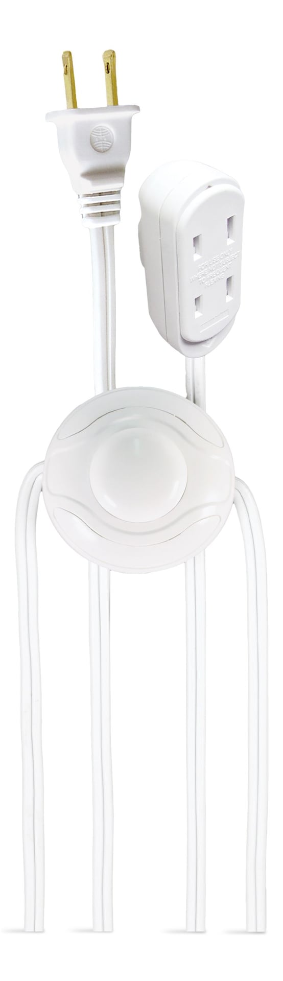 14-ft 7-in 16/2 Indoor Extension Cord, ON/OFF Foot Switch, White B8404