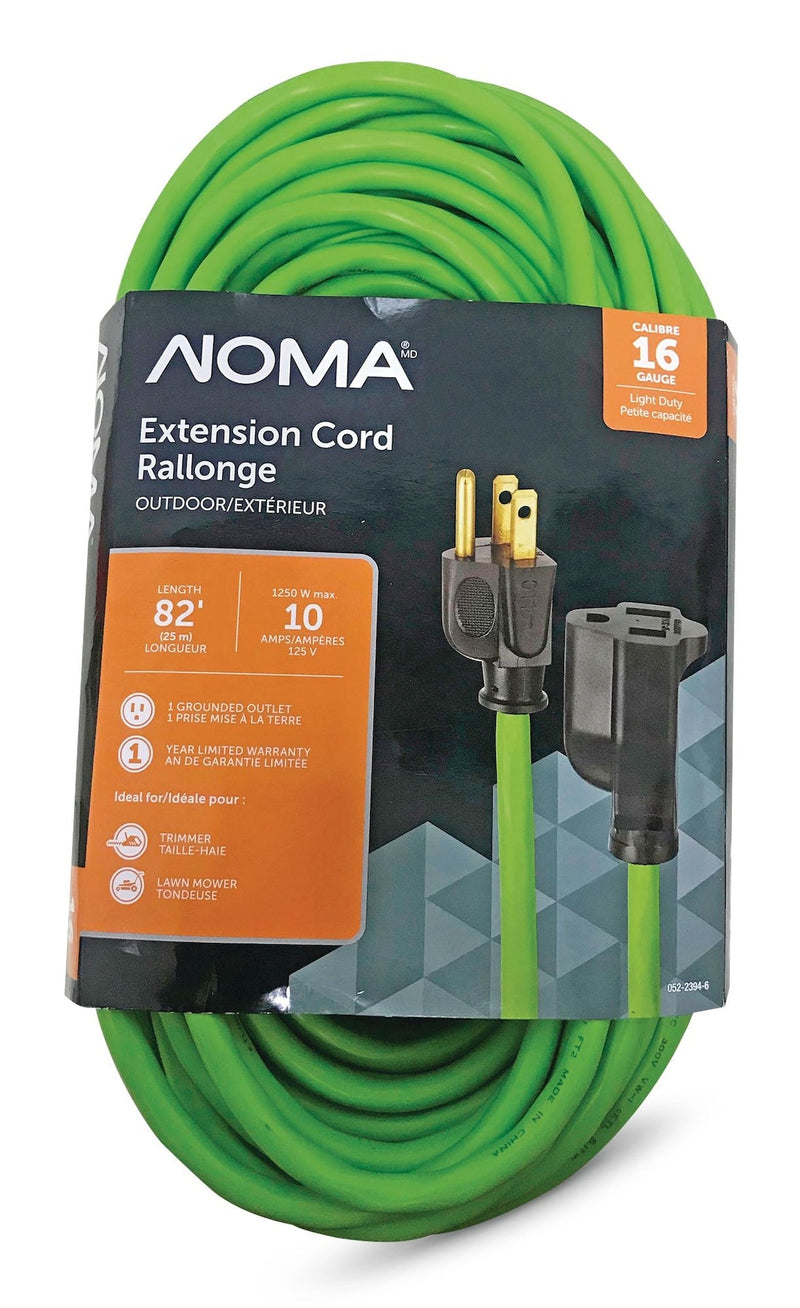 82-ft 16/3 Outdoor Extension Cord with Grounded Outlet, Lime Green C6768