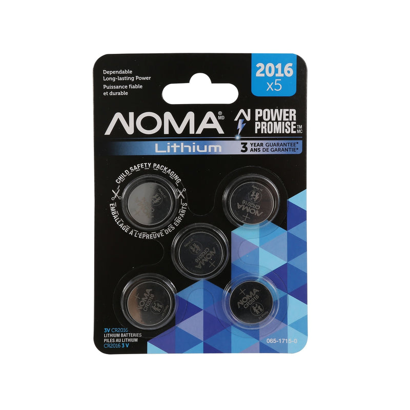 CR2016 3V / 3 Volt Lithium Coin Cell Batteries, Long Lasting, 5-pk S9646