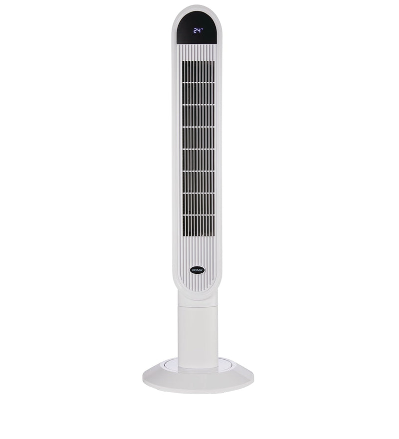 Oscillating Tower Fan, Remote Control, 3-Speed, White, 45-in D1187