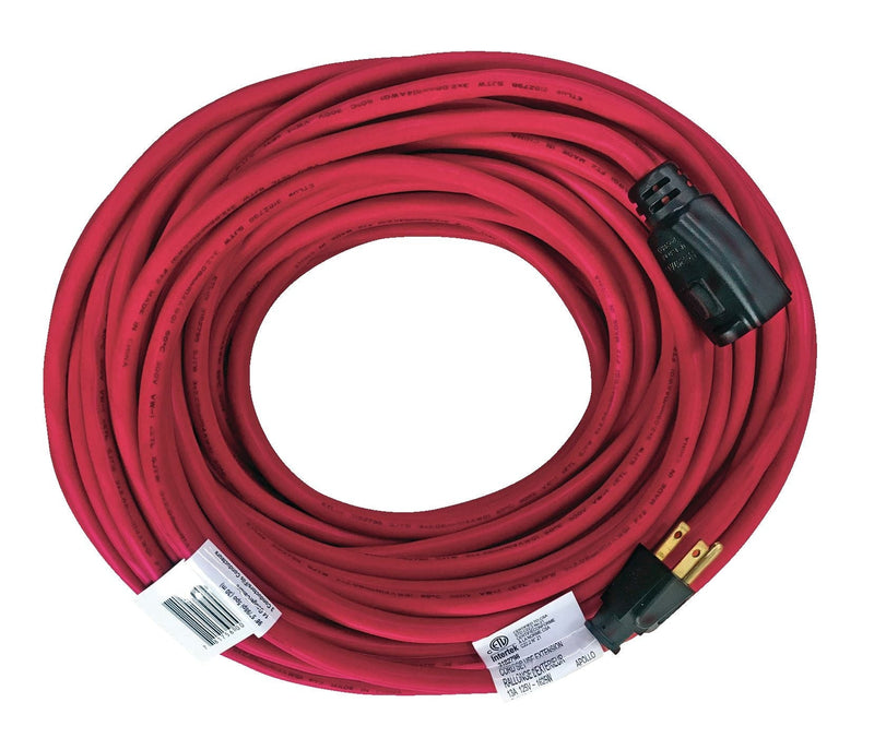 Outdoor Locking Extension Cord with Grounded Outlet, 98-ft 5-in, Red X6778