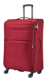 Softside Large Luggage, Wheeled, Red