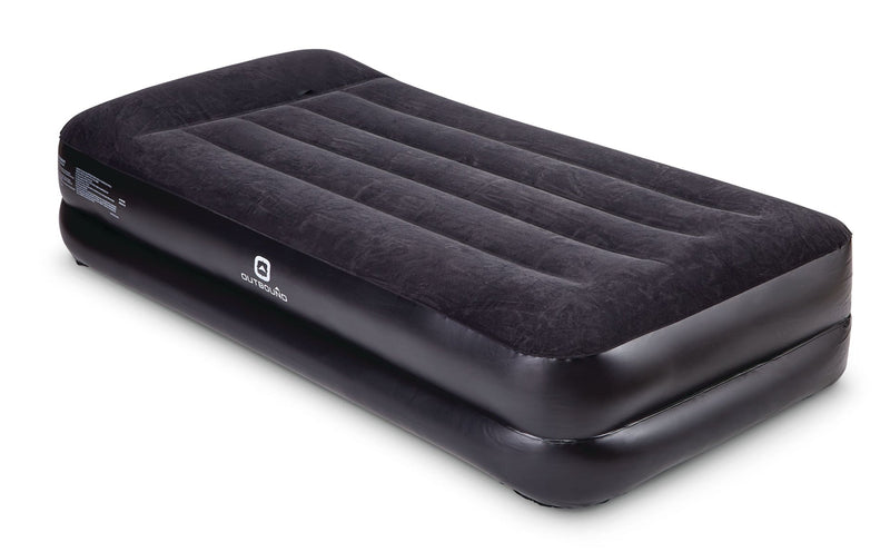 Twin Double-High Inflatable Air Mattress with Built-In Pump & Pillow R4753
