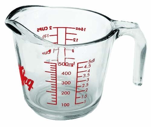 Glass Measuring Cup, 500-ml O2681