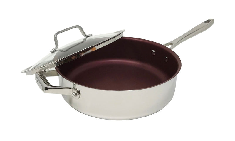 Professional Non-Stick Clad Jumbo Cooker, Burgundy, 5-L Z9589