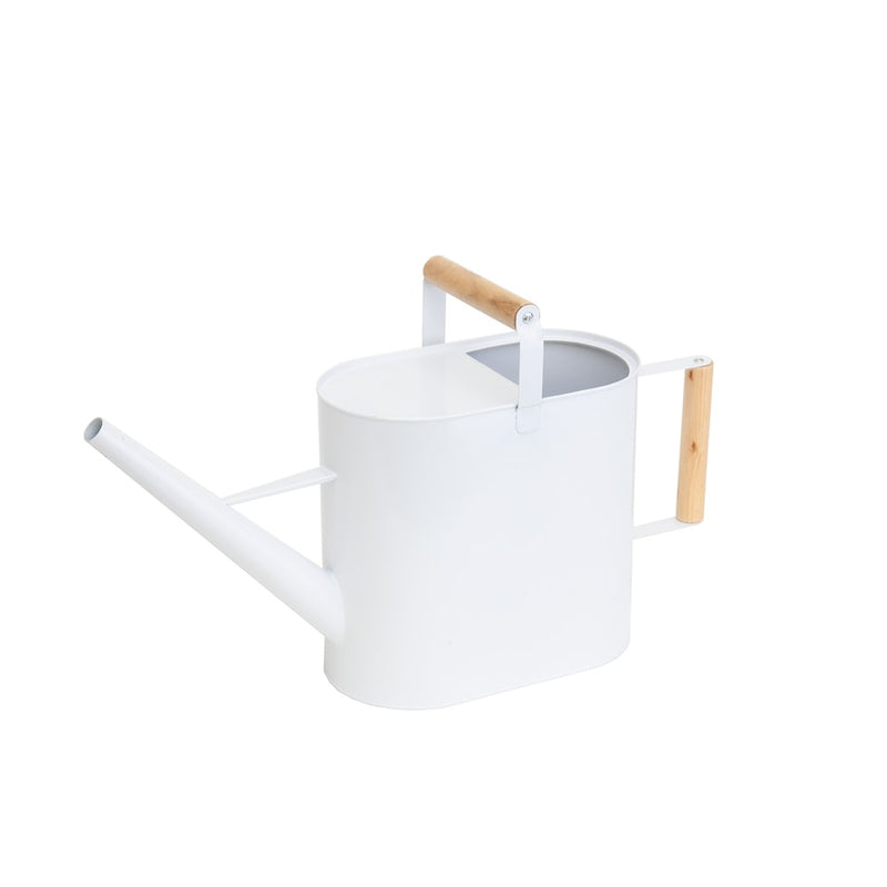 Nordic Habitat Wood Finish Watering Can, White, 2-Gal S5452