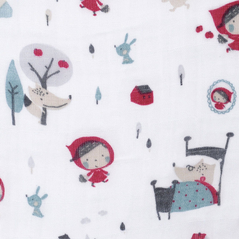 Cotton Muslin Baby Swaddle Blanket, Riding Hood E8834