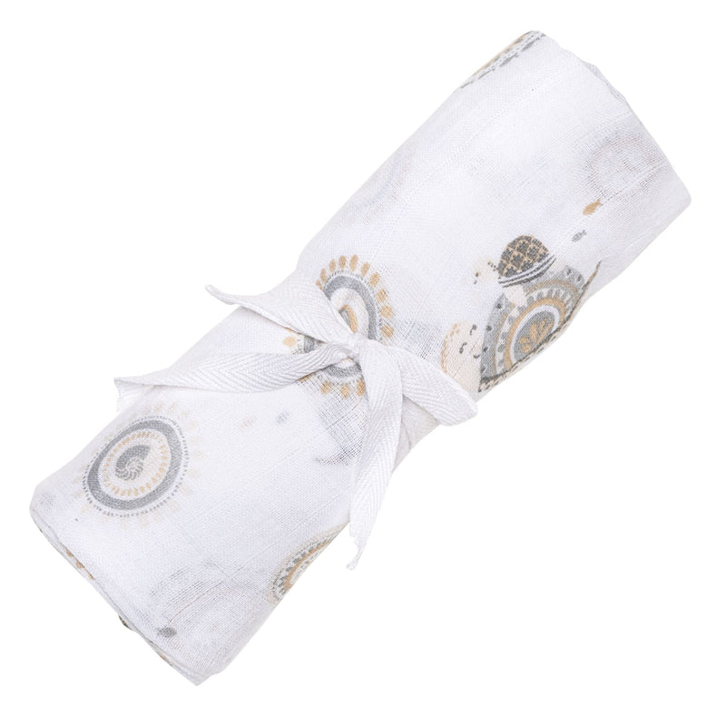 Cotton Muslin Baby Swaddle Blanket, Turtles P2948