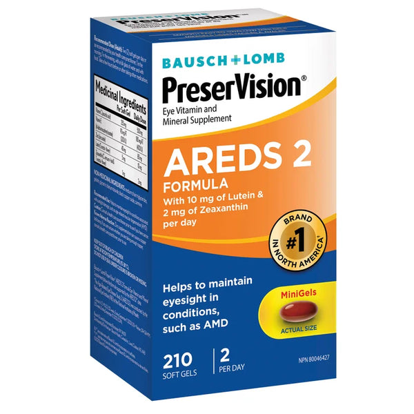 PreserVision Eye Vitamin and Mineral Supplement AREDS2, 210 Softgels F3680