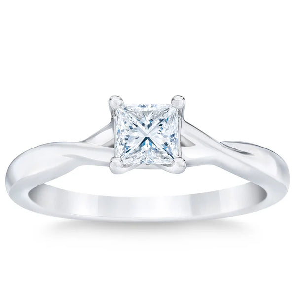 Princess Cut Diamond Solitaire Ring (0.50 ct) F7308