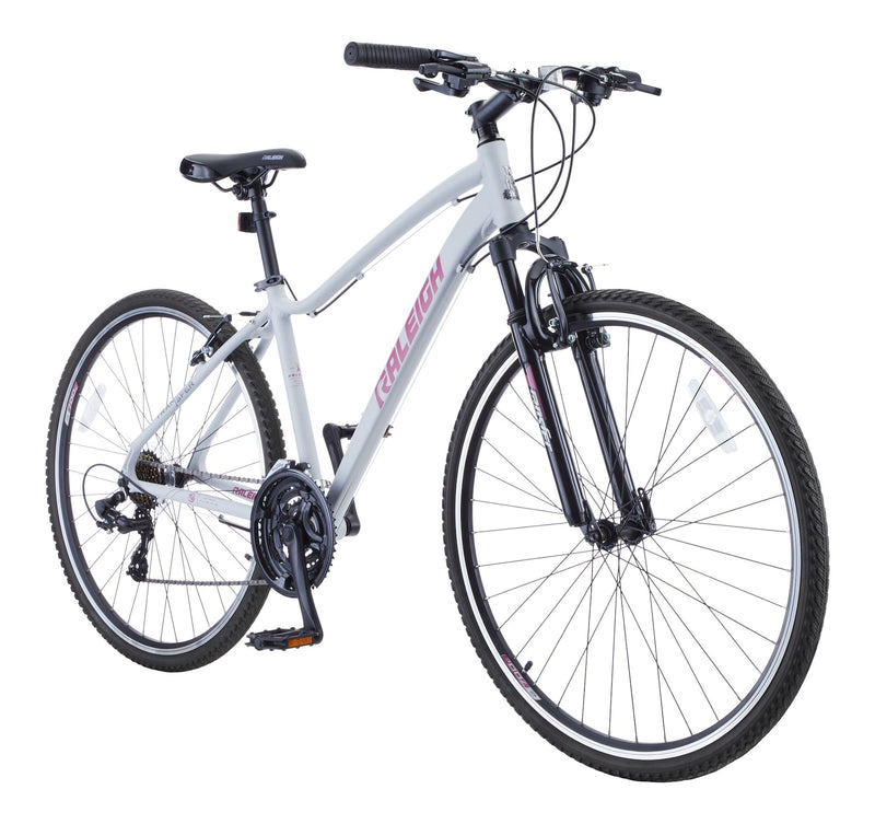 Route Hybrid Bike with Alloy V-brakes, 700C, 21-Speed, White Y3033