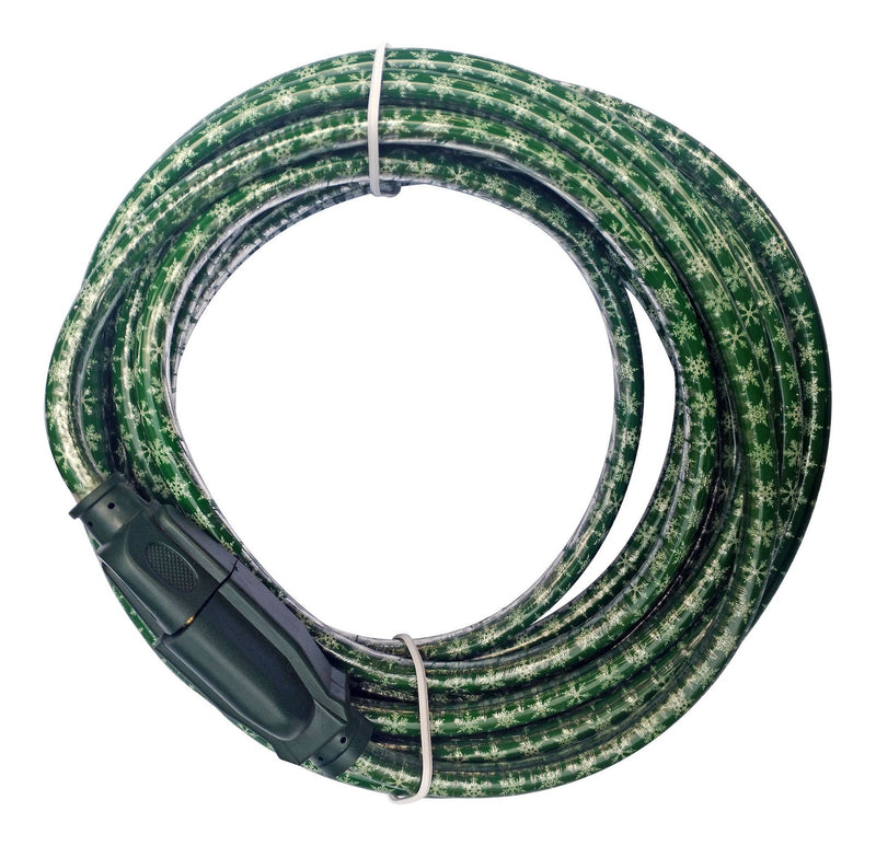 1-Outlet Green Extension Cord with Snowflake, 7.5-m N6444