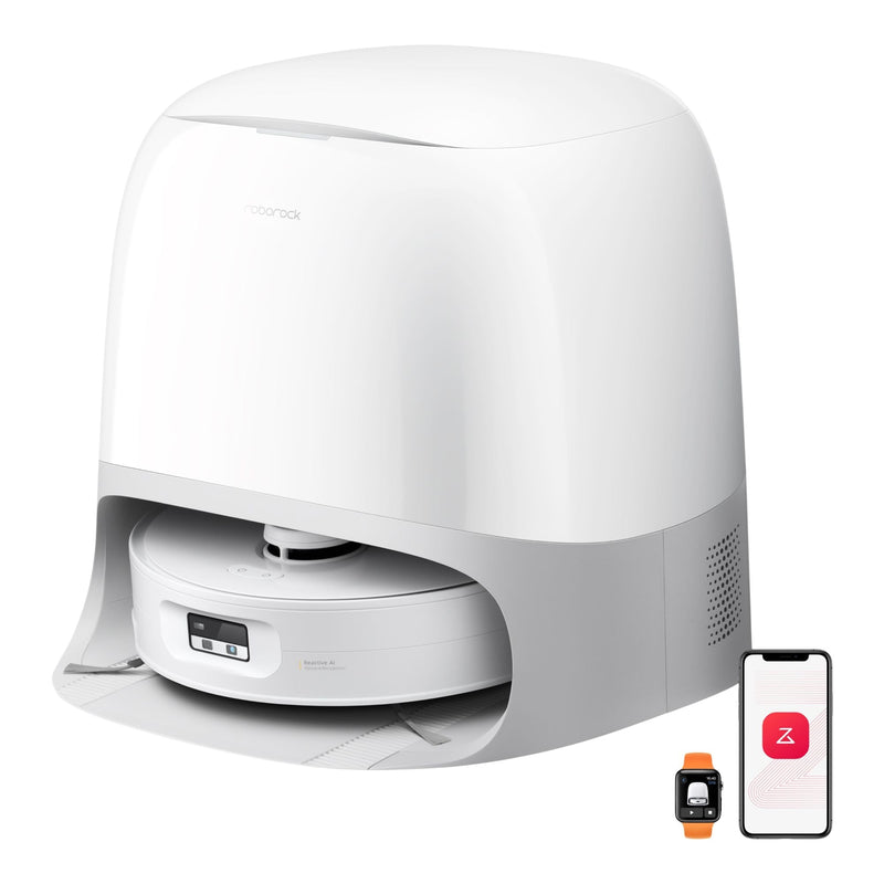 Roborock Qrevo Curv 2 Flow Robot Vacuum & Mop featuring 20,000 Pa suction, a 220 RPM roller mop, and advanced LiDAR navigation. K9195
