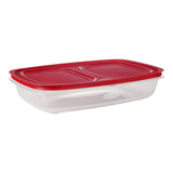 Easy Store Rectangular Plastic Food Storage Container Set with SecureGrip, Stackable, 28.8 Cups