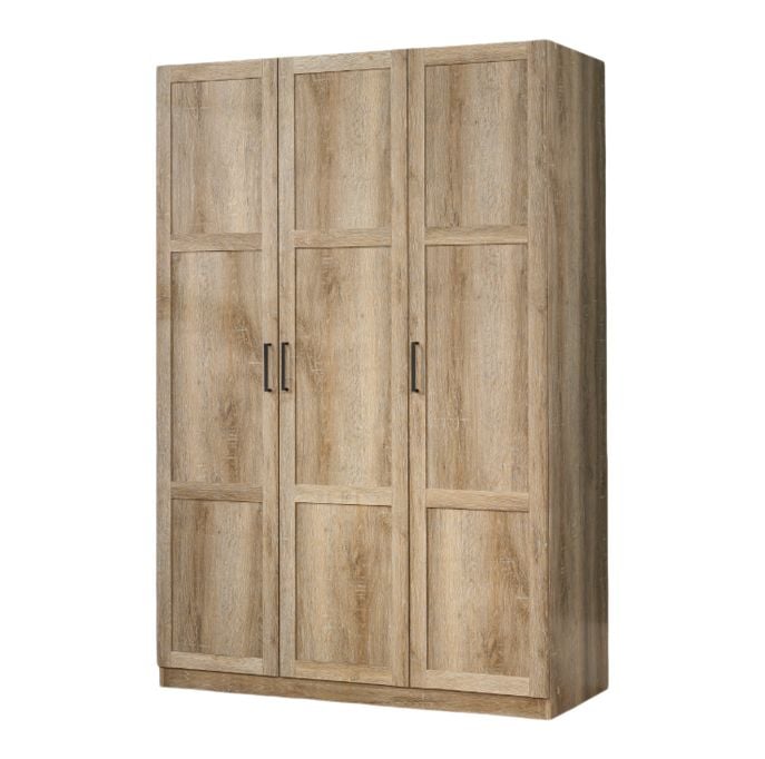 3 Door Wardrobe, Shaker Oak T3426