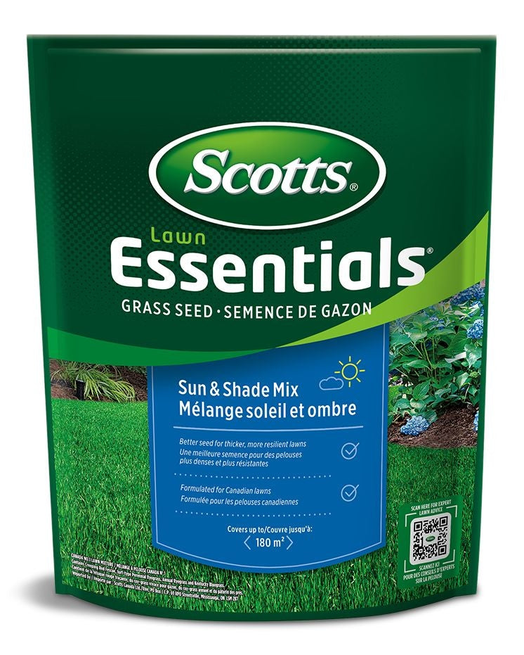 Lawn Essentials Sun & Shade Grass Seed Mix, Weed-Free, 1-kg Q8989