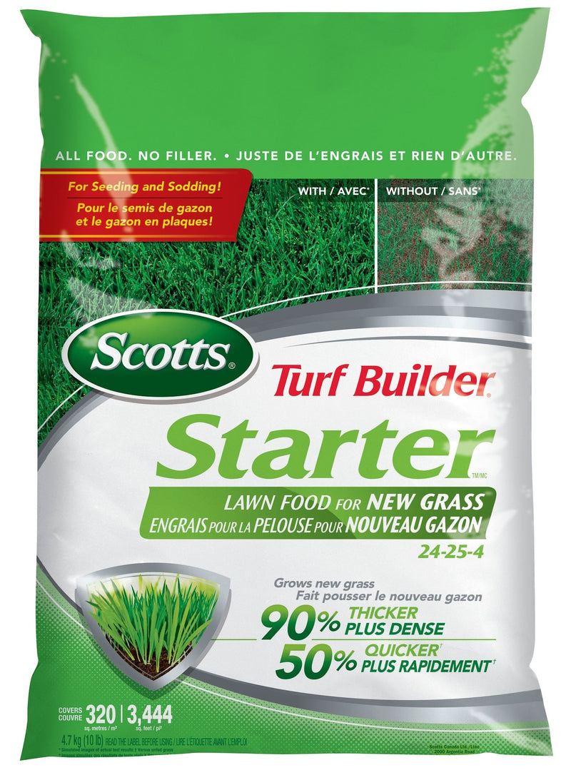 Turf Builder Starter Lawn Fertilizer, 24-25-4 For New Grass, 320-m2 P6511