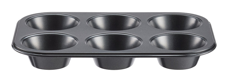Dark Grey Non-Stick Carbon Steel Muffin Pan, 6-Cup M5106