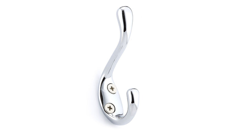Single Hook, 3.5", Chrome, 3pk B6597