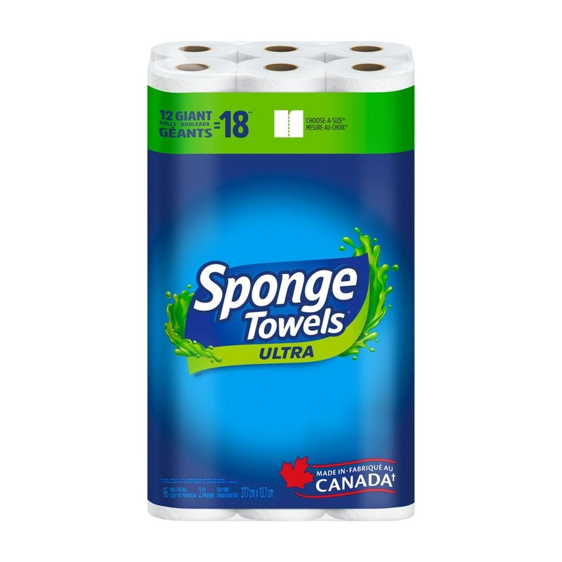 Ultra Choose-A-Size Giant Roll Paper Towels, 2-ply, 12-pk W6680