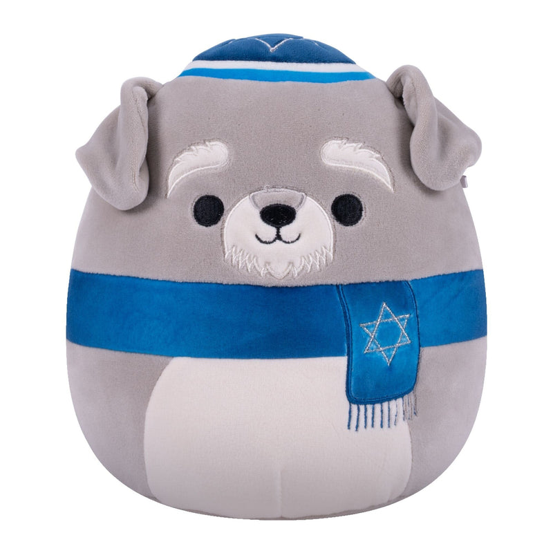 Grey Schnauzer Plush Toy, 8-in, Ages 3+, for Hanukkah U9717