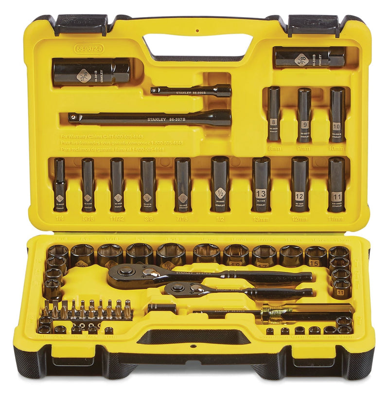 Professional Grade Black Chrome Socket Set, 70-pc, SAE/Metric F1414