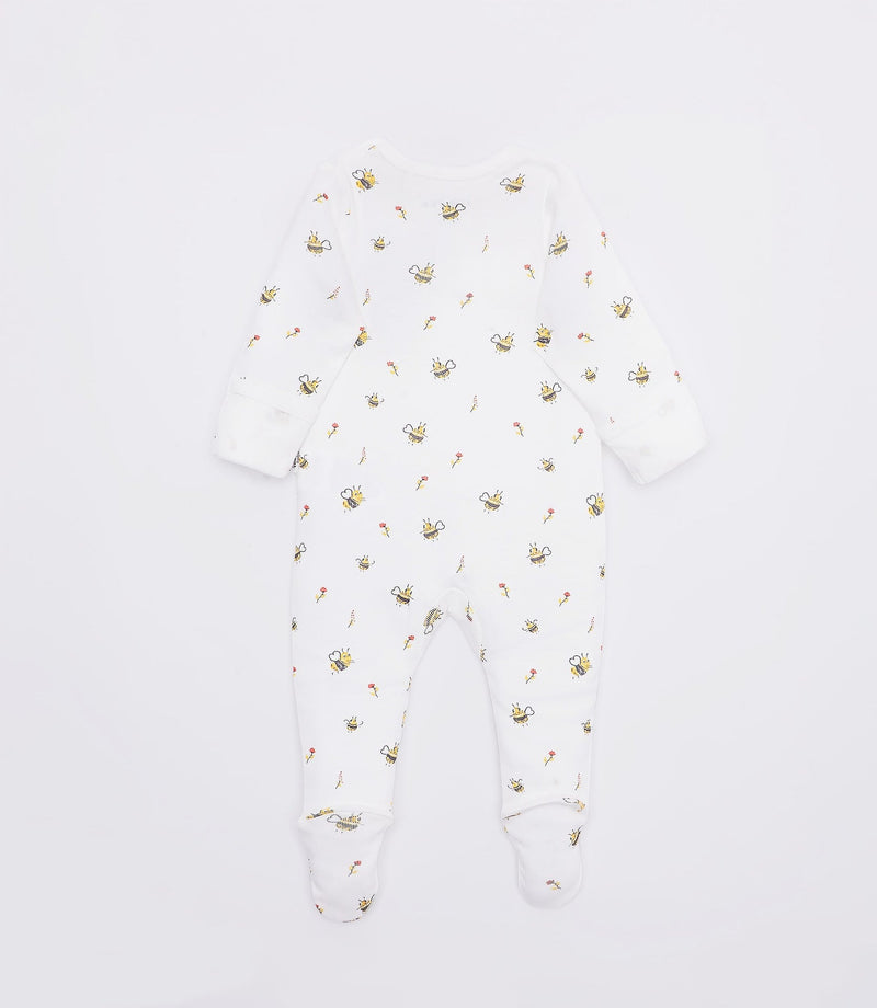 Bee Print Premium Organic Cotton Zippy, Various Sizes Y6924