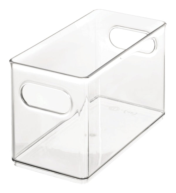 Clear Plastic Narrow Stacking Pantry Bin Storage Organizer V9353