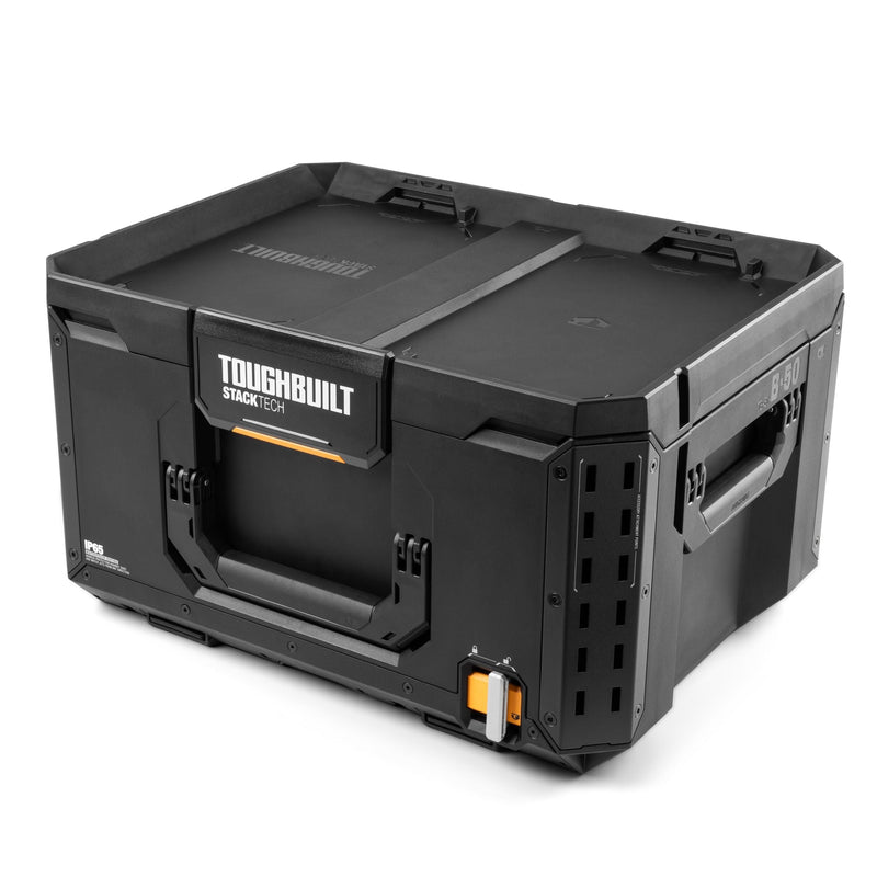 Middle Portable Modular Plastic/Metal Tool Box with Inner Tray, IP65-Rated, Black Y7400