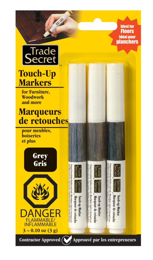 Touch-Up Repair Marker, Quick Drying & Fade Resistant, Grey, 3-pk Q6495