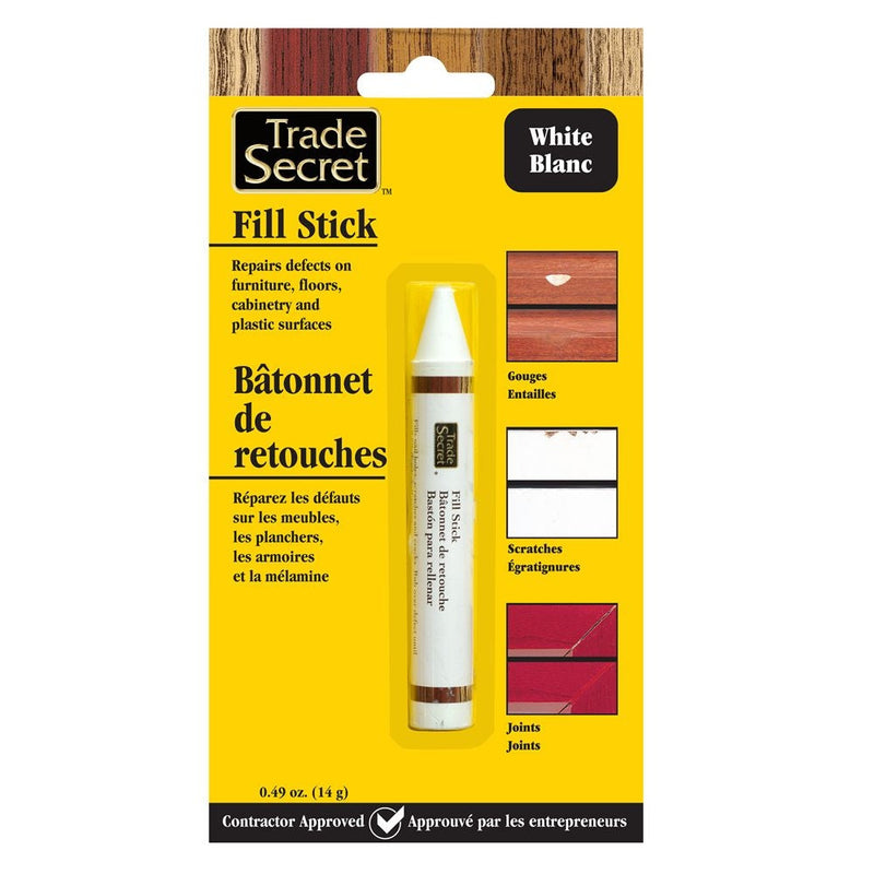 Wood Fill Sticks for Defects, 100% Wax, White A1625